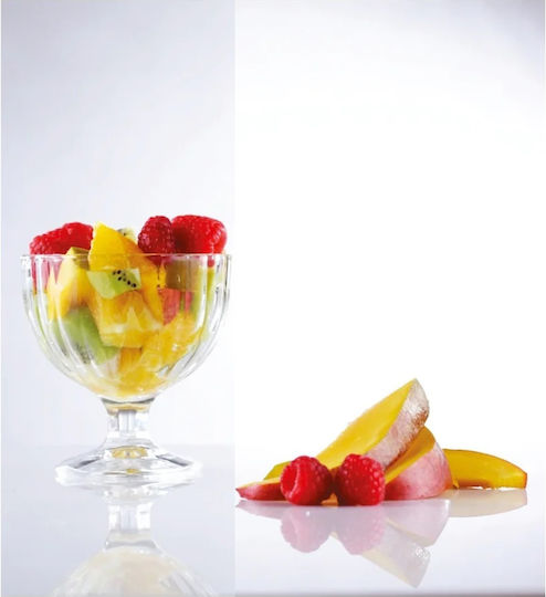 Uniglass Ice Cream Serving Bowl Round Glass Transparent with Diameter 10cm