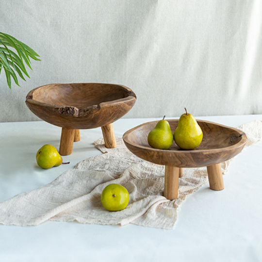 Artekko Serving Bowl Round Wooden with Diameter 20cm