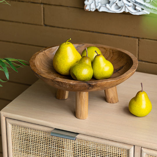 Artekko Serving Bowl Round Wooden with Diameter 20cm