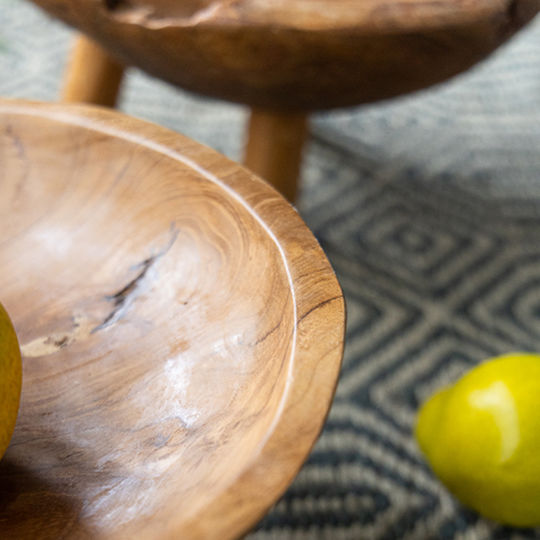 Artekko Serving Bowl Round Wooden with Diameter 20cm