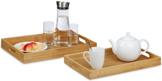 Relaxdays Bamboo Δίσκος Σερβιρίσματος