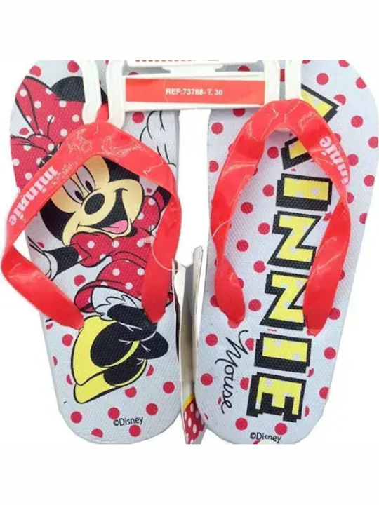 Kinder Flip Flops Minnie Weiß
