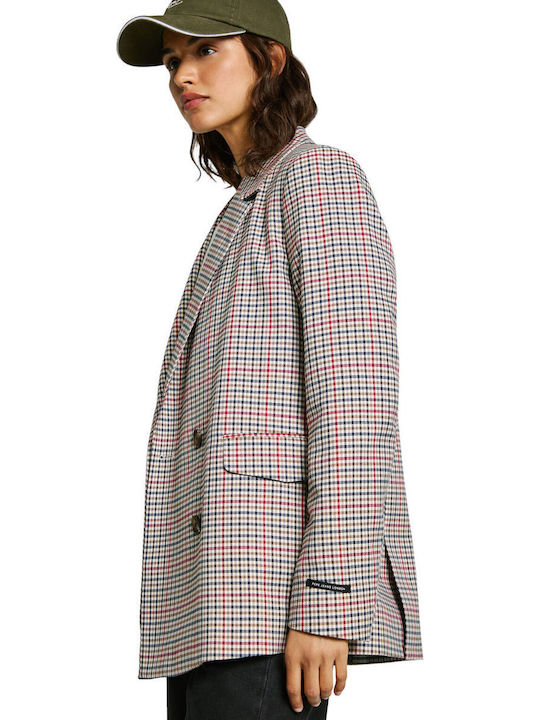 Pepe Jeans Bailey Γυναικείο Σακάκι Καρό