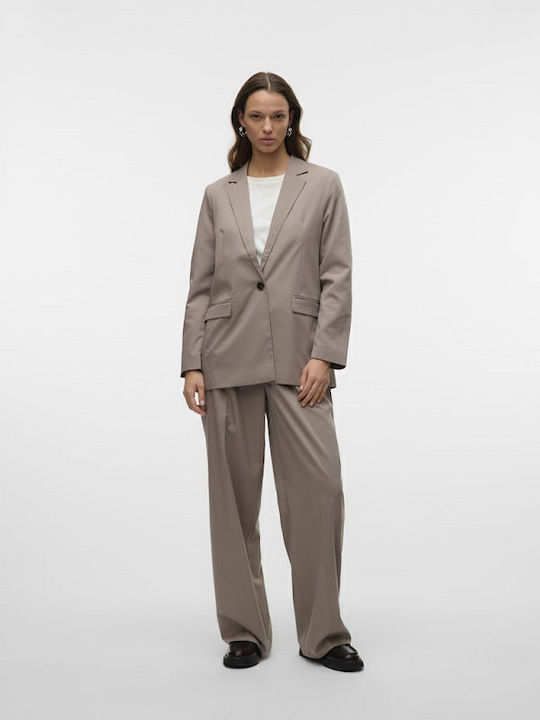 Vero Moda Nila Γυναικείο Σακάκι Μπεζ