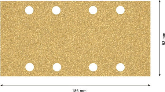 Bosch Expert C470 Palm Sander Sanding Sheet K40 with Holes 93x186mm Set 10pcs