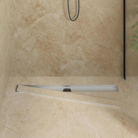 vidaXL Oțel inoxidabil Sifon Chiuveta cu Dimensiune 90x11cm Argintiu