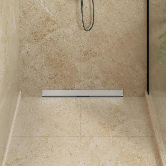 vidaXL Oțel inoxidabil Sifon cu Dimensiune 70x10cm Argintiu