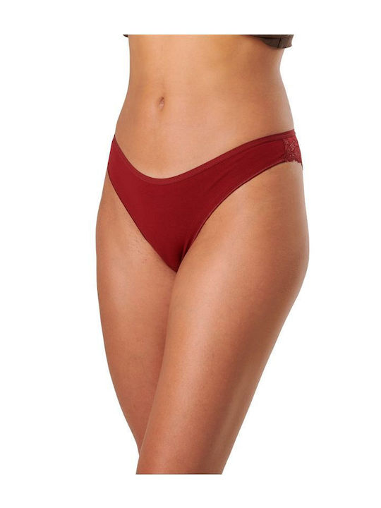 Women's Brazil 2Pack with Lace Black/burgundy