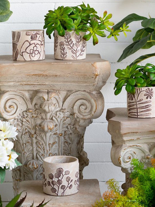 Artekko Cement Planter Concrete Beige 11x11x10cm.