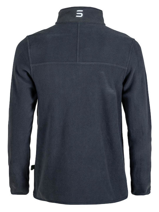 Ισοθερμική Recycled Fleece Μπλούζα Thalassa Φερμουάρ Γκρι Σκούρο