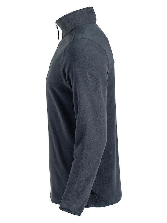 Ισοθερμική Recycled Fleece Μπλούζα Thalassa Φερμουάρ Γκρι Σκούρο