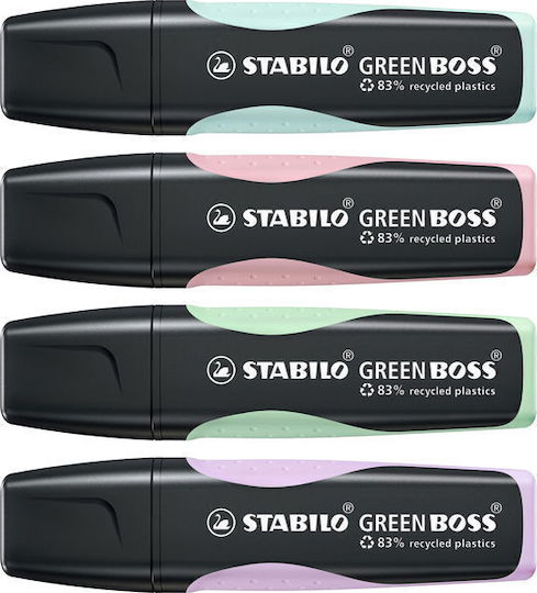 Stabilo Маркер за Подчертаване Green Boss St6070/4-2 Pastel