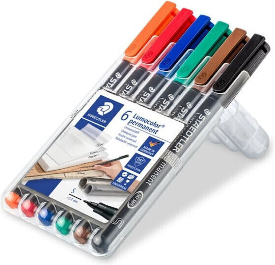 Staedtler Color Permanent Markers S Lumocolor 6pcs