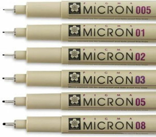 Sakura Pigma Micron 08 Маркер за Рисуване 0.5мм Черен