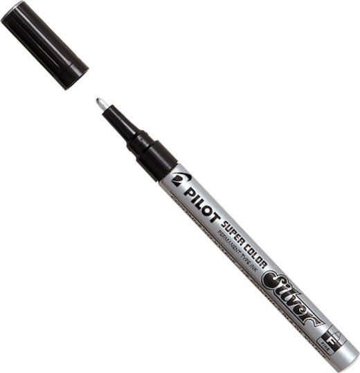 Pilot Super Color Ανεξίτηλοι Μαρκαδόροι Ασημί 1mm Σετ 12τμχ
