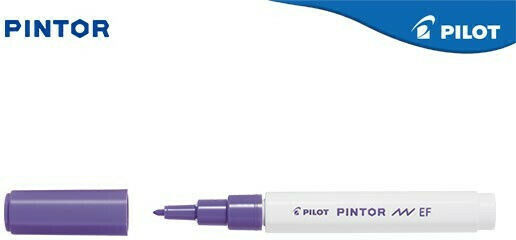 Pilot Pintor Extra Fine Μαρκαδόροι Σχεδίου Μωβ 0.7mm Σετ 6τμχ