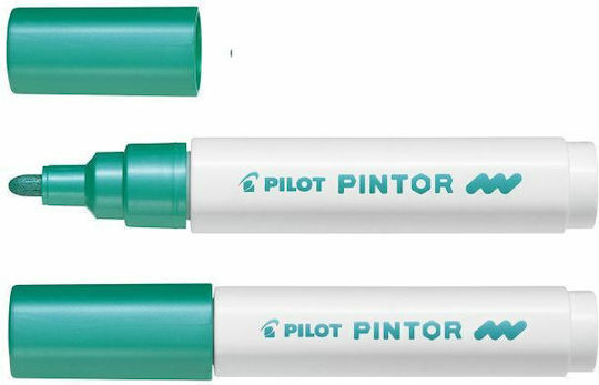 Pilot Pintor Medium Маркери за Рисуване 1.4мм Metallic Green 6бр