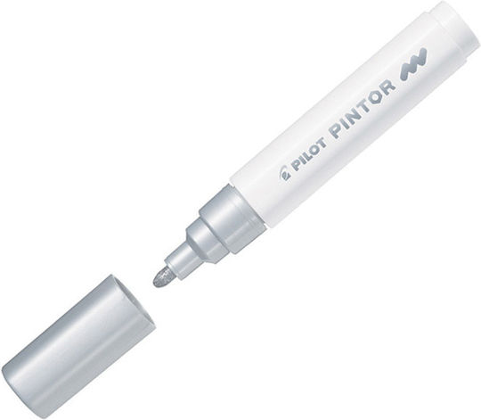 Pilot Permanent Markers 4.5mm Silver 6pcs