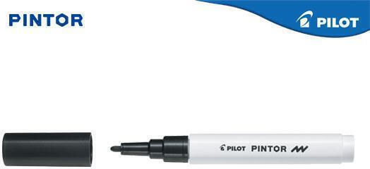 Pilot Pintor F Ανεξίτηλοι Μαρκαδόροι Μαύρο 2.8mm Σετ 6τμχ
