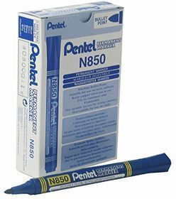 Pentel N850 Markere Permanente 1.5mm Albastri 12buc