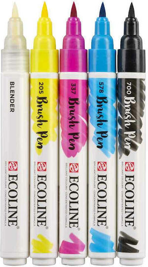 Royal Talens Brush Design Markers Primary 5pcs