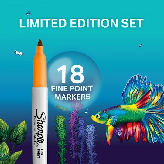 Sharpie Ανεξίτηλοι Μαρκαδόροι Assorted Colours Σετ 6 χρώματα