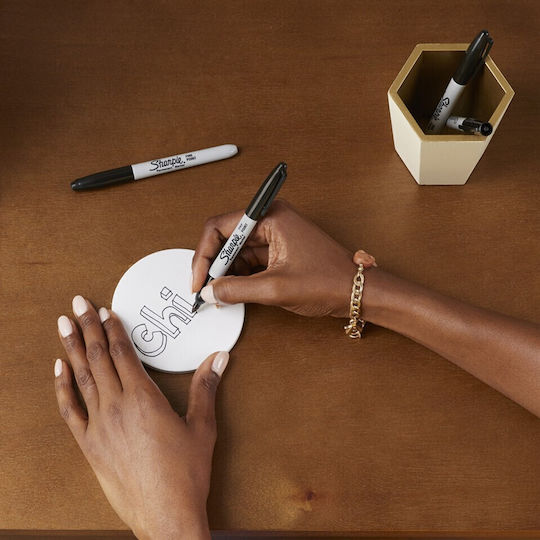 Sharpie Ανεξίτηλοι Μαρκαδόροι Black Σετ 12τμχ