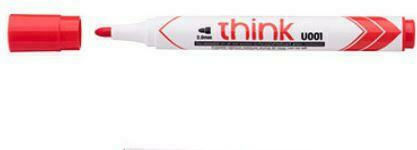 Deli Think Whiteboard Markers 2mm Red 12pcs