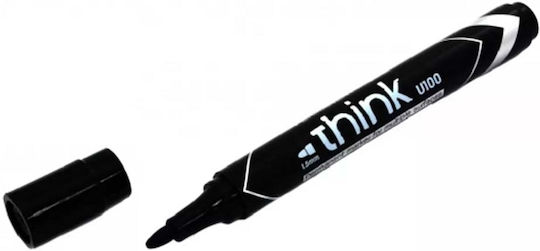 Deli Think Ανεξίτηλοι Μαρκαδόροι Μαύρο 1.5mm Σετ 12τμχ