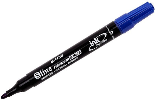 A&G Paper Sline Ανεξίτηλοι Μαρκαδόροι Μαύροι 3mm Σετ 12τμχ