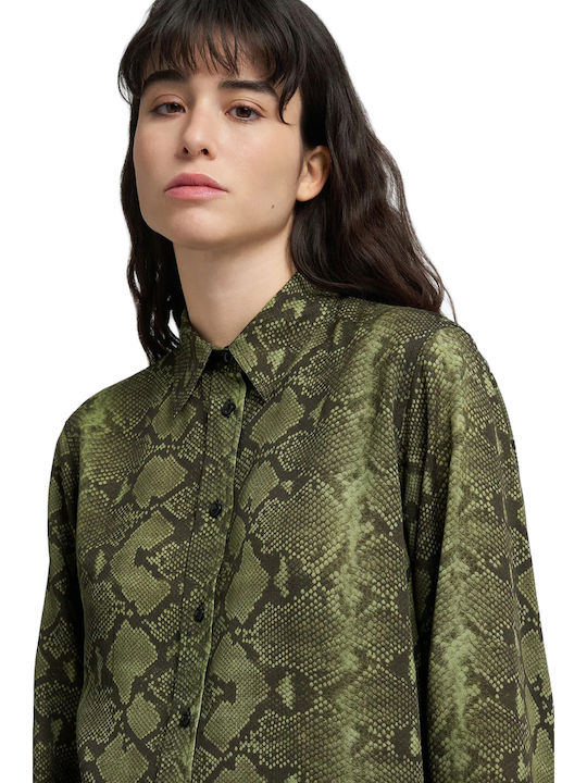 Women's Long Sleeve Shirt Black, Green