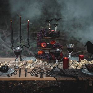 PartyDeco Декоративна Свещ Конус Черен 1бр