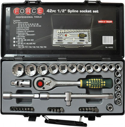 Force Spline Set Ratchet 1\2" 42pcs 4422Q