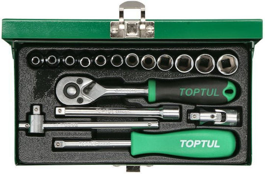 Toptul Set Ratchet 1\4" 17pcs