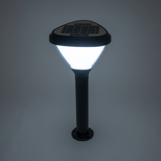 GloboStar Ηλιακό Φωτιστικό Δαπέδου Φανάρι 10W 180lm Ψυχρό Λευκό 6000K με Φωτοκύτταρο IP65