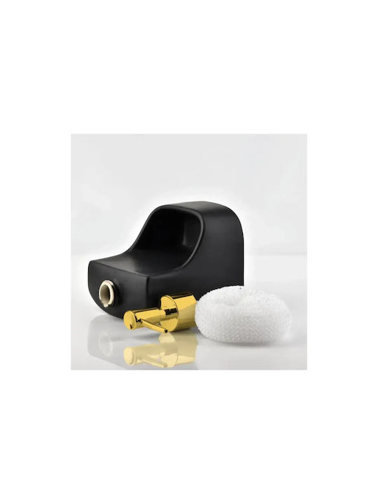 Vilde Dispenser Kitchen Ceramic with Sponge Holder Black 400ml