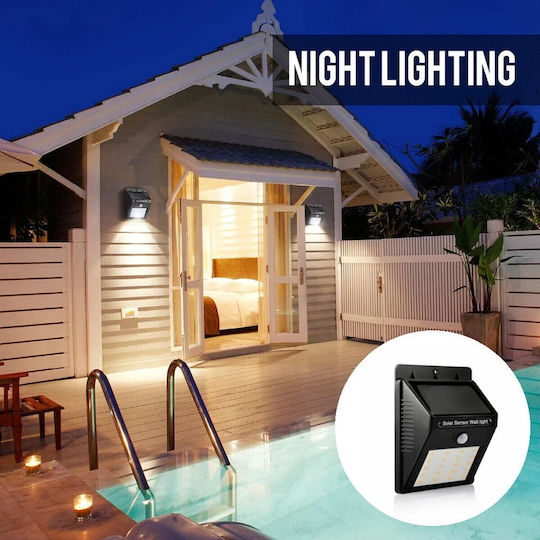 Led7 Wall Mounted Solar Light 5W with Motion Sensor and Photocell IP65