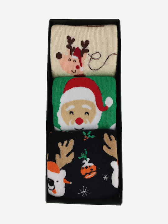 Soma Socks Γυναικείες Χριστουγεννιάτικες Κάλτσες Πολύχρωμες 3Pack