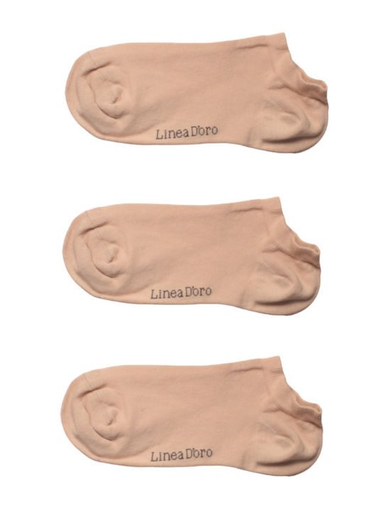 Linea D'oro Damen Einfarbige Socken Gray 1Pack Linea D'oro Damen Einfarbige Socken Gray 1Pack