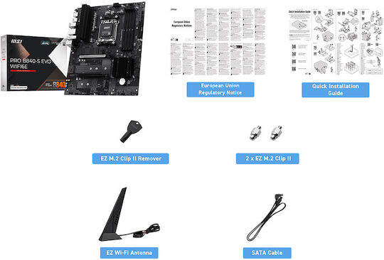 MSI PRO B840-S EVO WIFI6E Motherboard ATX with AMD AM5 Socket