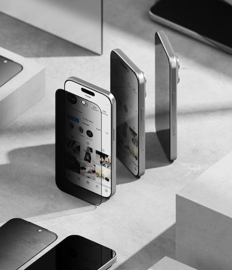 Ringke Easy Slide Privacy Gehärtetes Glas 2 Stück Iphone 17 Pro Max Schwarz