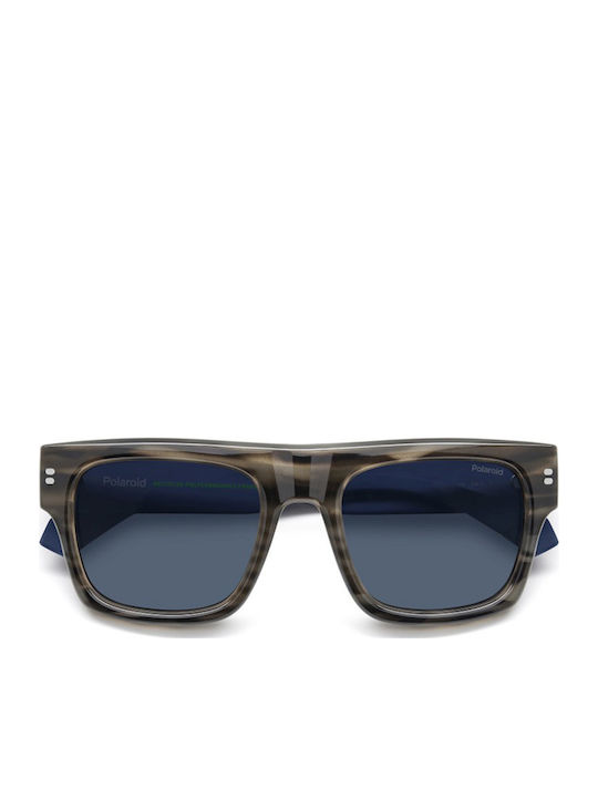 Polaroid Bărbătești Ochelari de soare cu Maro Tortoise Cadru și Albastru Lentilă PLD6241/S/X WR9/C3