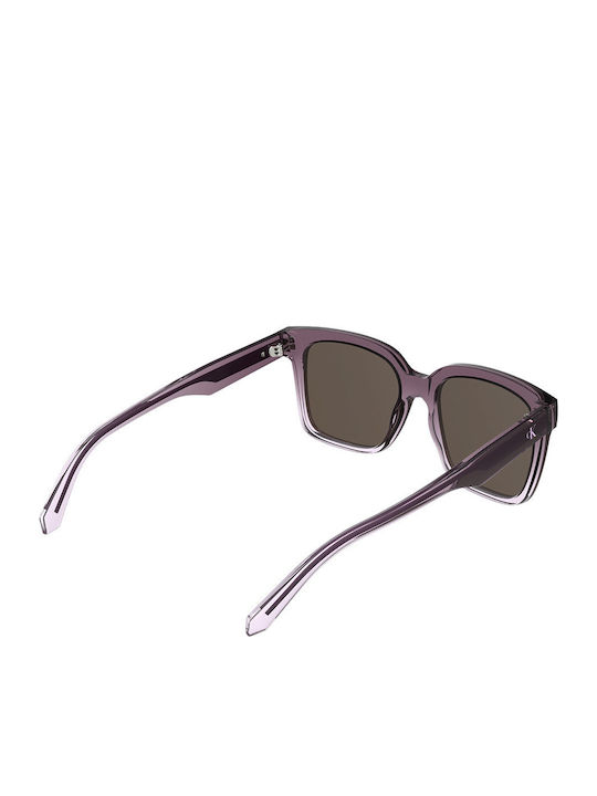 Calvin Klein Unisex Sunglasses with Purple Plastic Frame and Brown Lens CKJ25624S 665