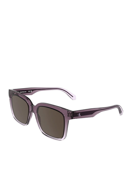 Calvin Klein Unisex Sunglasses with Purple Plastic Frame and Brown Lens CKJ25624S 665