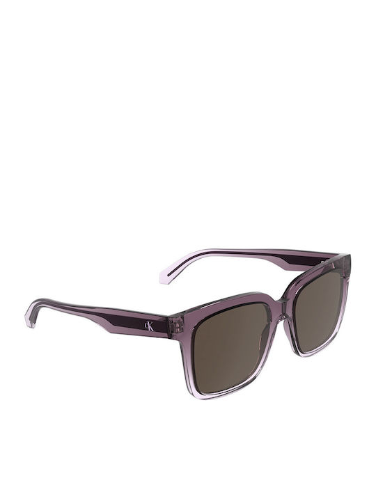 Calvin Klein Unisex Sunglasses with Purple Plastic Frame and Brown Lens CKJ25624S 665