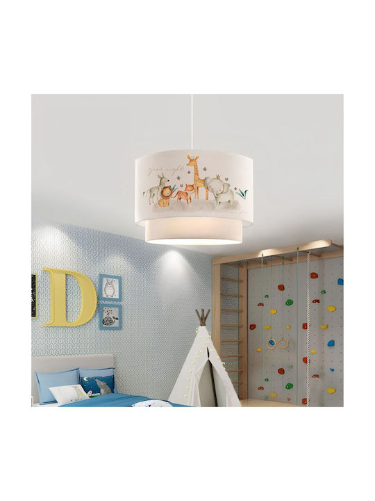 Megapap Kids Fabric Single Ceiling Light E27 Multicolour 60W 70x30cm