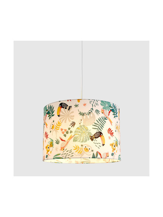 Veis Kids Fabric Single Ceiling Light E27 Multicolour 60W 35x24cm