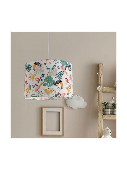Veis Kids Fabric Single Ceiling Light E27 Multicolour 60W 35x24cm