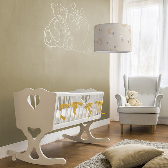 Veis Einfaches Licht Kinderdeckenleuchte Deckenleuchte 15W mit Fassung E27 Beige 35x24cm
