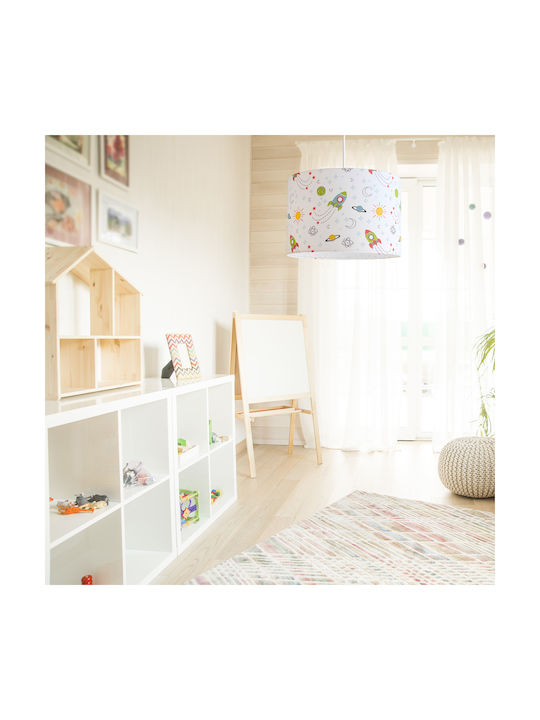 Veis Kids Plastic Single Ceiling Light E27 White 15W 35x24cm